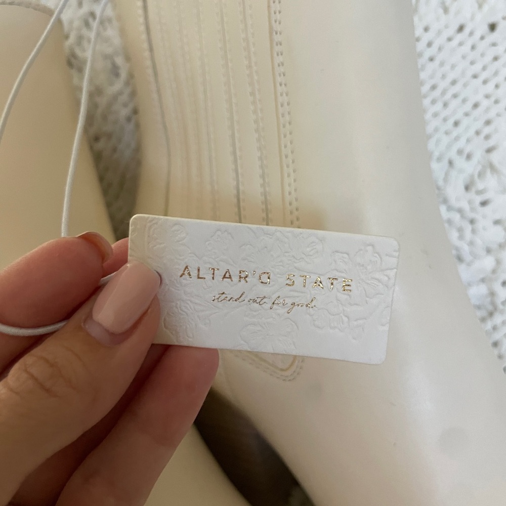 Altar'd State Cream Ankle Booties - Picture 4 of 7